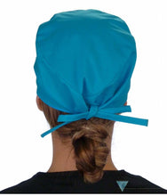 Charger l'image dans la galerie, Calot médical Turquois en tissu lavable et réutilisable