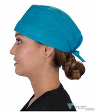 Charger l'image dans la galerie, Calot médical Turquois en tissu lavable et réutilisable