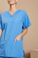 Charger l'image dans la galerie, Tunique Médicale Turquoise Col V Mixte