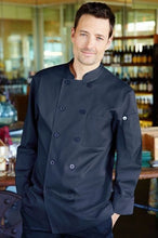 Charger l'image dans la galerie, Veste de Cuisine Bleu Marine à Manches Longues