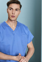 Charger l'image dans la galerie, Tunique Médicale Turquoise Col V Mixte avec trois poches