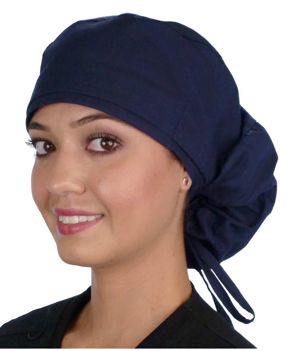 Calot médical Bleu Marine en tissu lavable et réutilisable