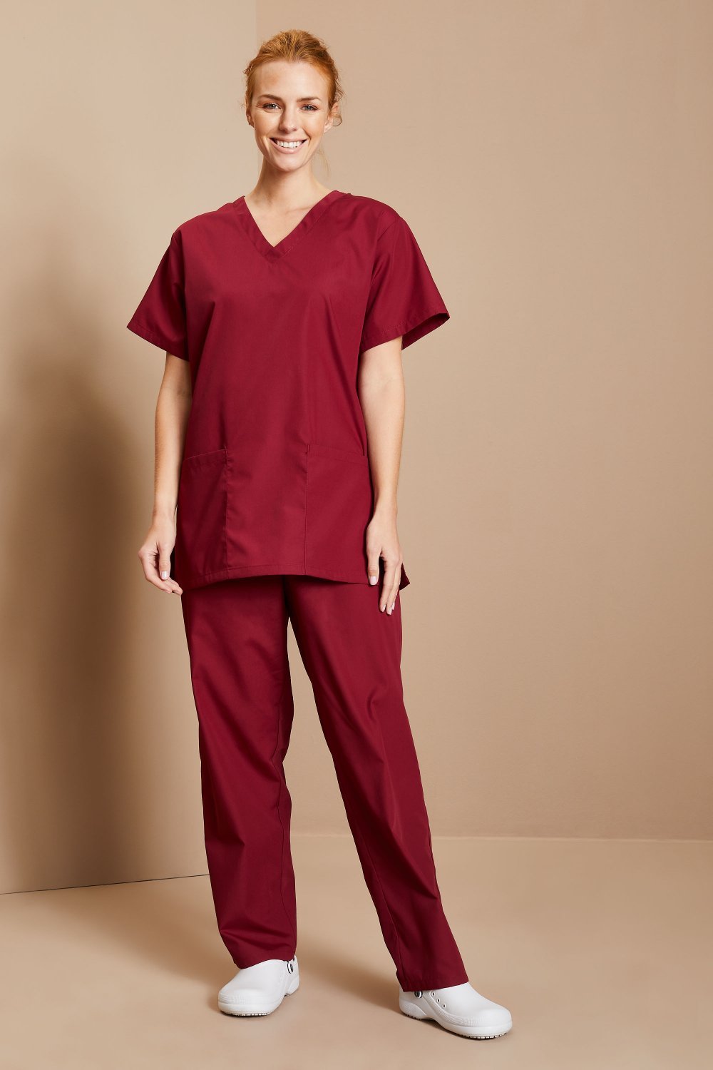 Pyjama médical unisexe Bordeaux